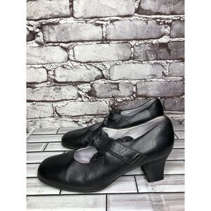 BeautiFeel Black Leather MaryJane Comfort Casual Pump Heels Women’s 39EU/8.5M US
